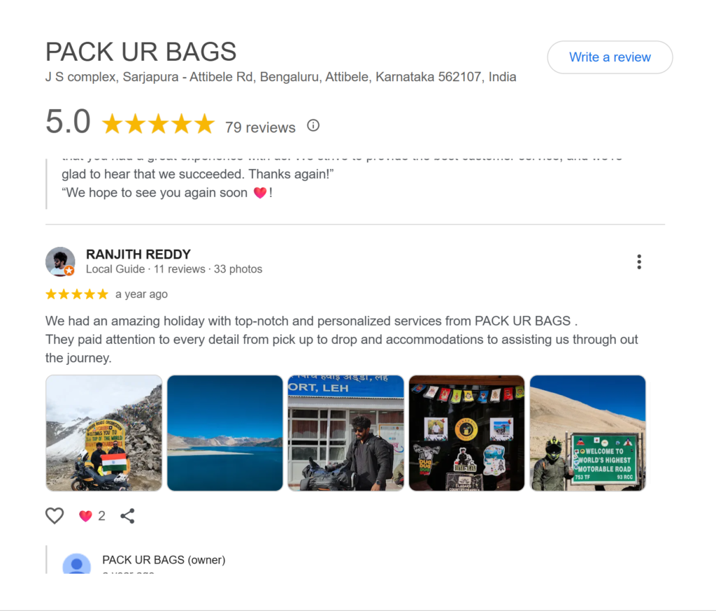 Testimonial of Travel agent in Bangalore offering customised international tour planning